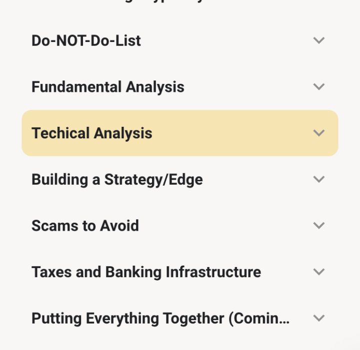 New Course Section - Technical Analysis