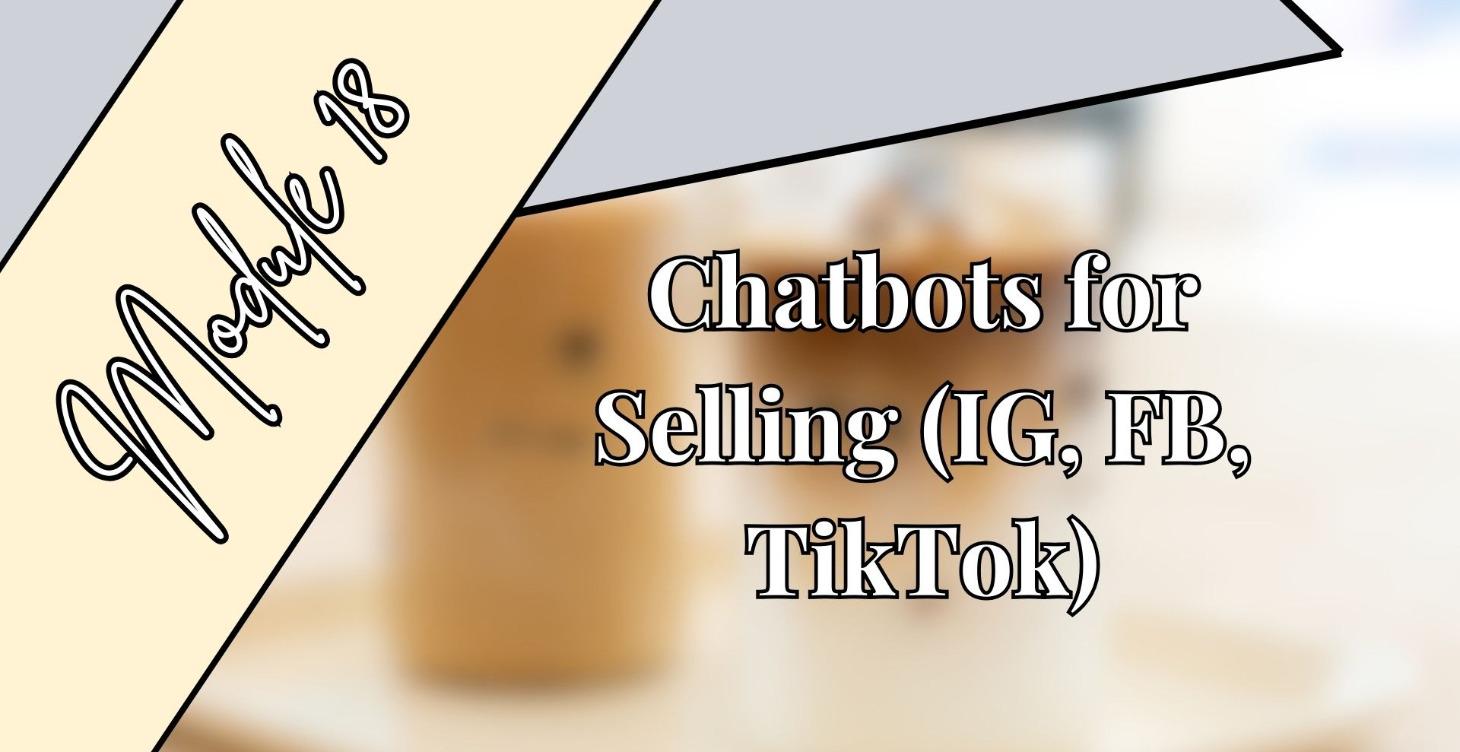 Chatbots for Selling (IG, FB, TikTok)