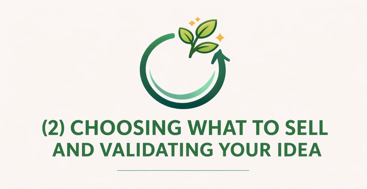 (2) Choosing What To Sell And Validating Your Idea