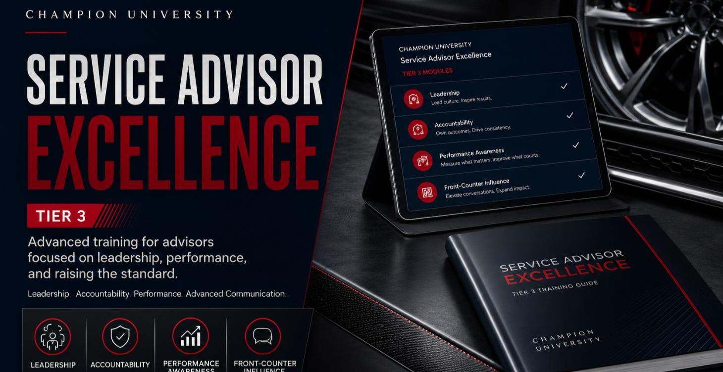 Service Advisor Excellence: Tier 3 - Advanced