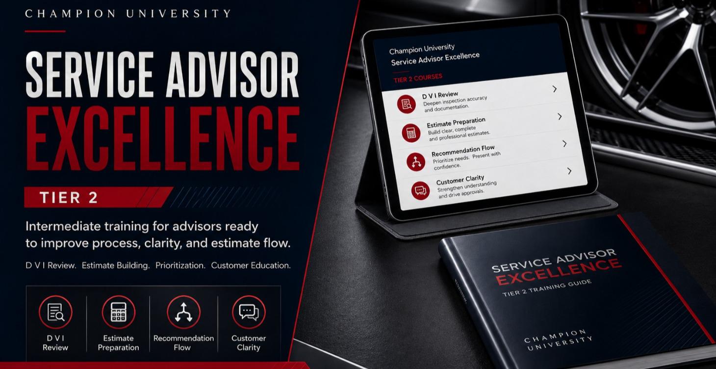 Service Advisor Excellence: Tier 2 - Intermediate
