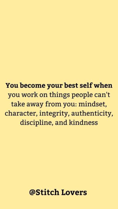 Self improvement 