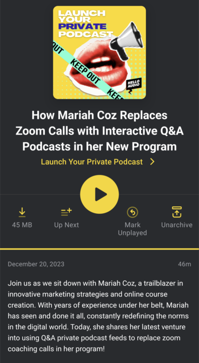 Would you replace zoom calls with a private podcast? 🎧