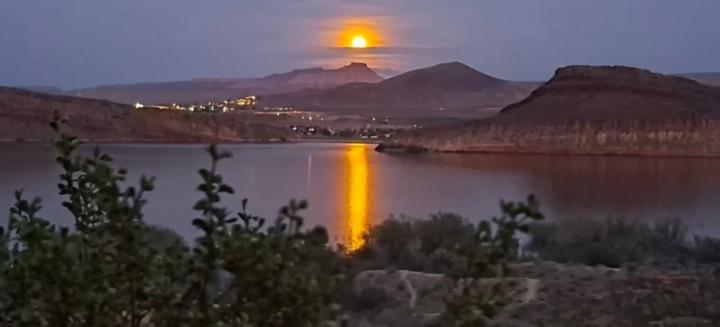 Full moon rising