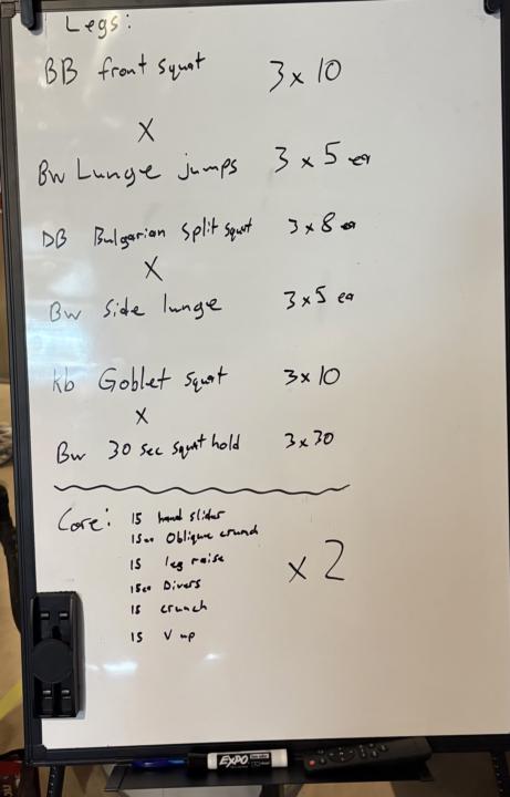 Hockey leg day strength building