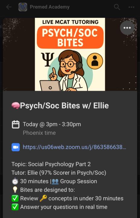 Live psych soc session today! 