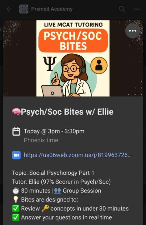 Live MCAT session today!!! 