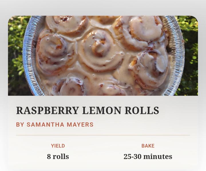 Raspberry Lemon Roll Recipe is ready!!🍋