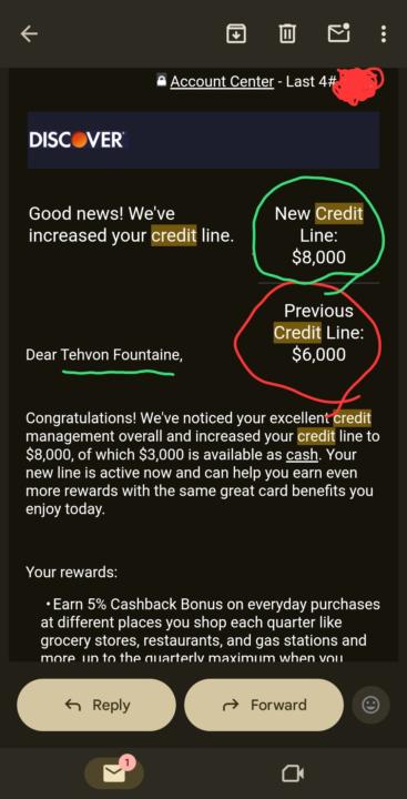2k Credit Increase