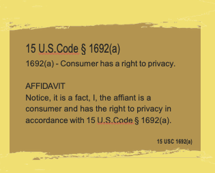 Consumer Law Code Of The Day - Privacy 