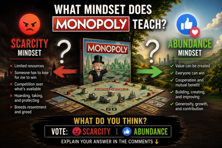 Do you think Monopoly teaches a healthy mindset about wealth?