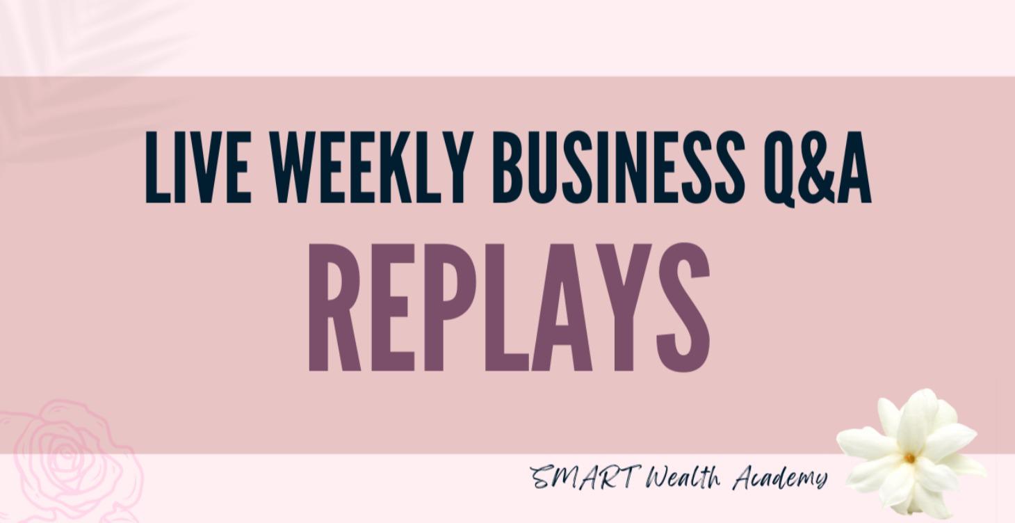Live Weekly And After-Class Office Hours Replays