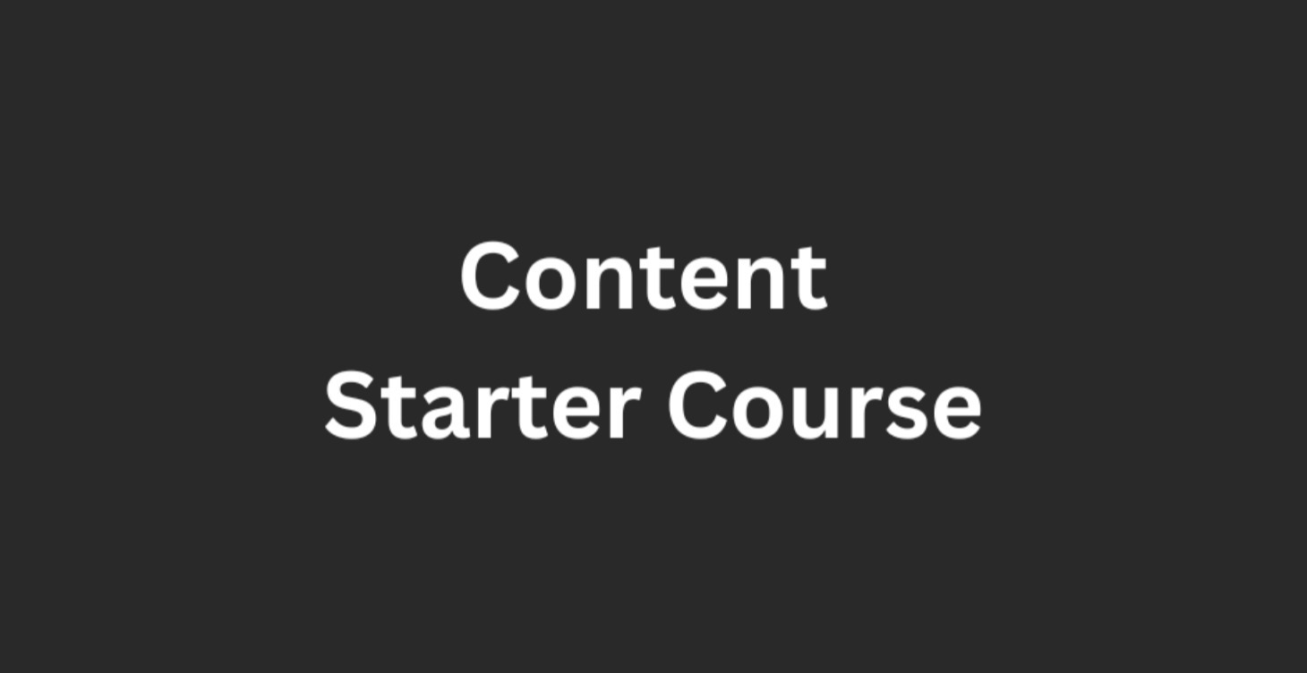 Content Creation Course