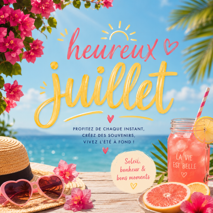 Heureux Nouveau Mois de Juillet 