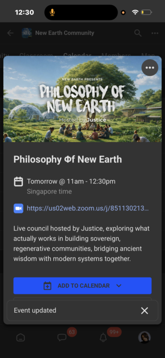 Philosophy of New Earth - New Time on Thursday 