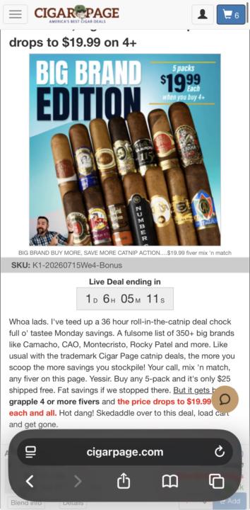 Cigar page website 