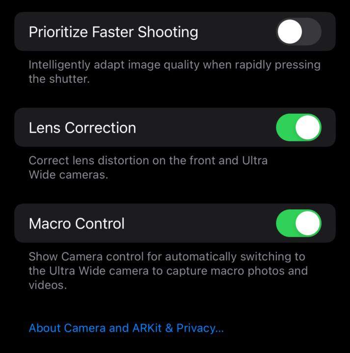 iPhone Camera Settings