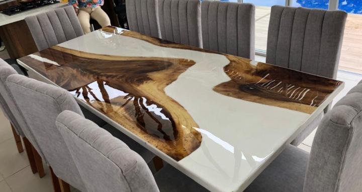 resina epoxica mesas de rio