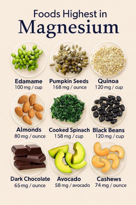 ✨ Foods Highest in Magnesium