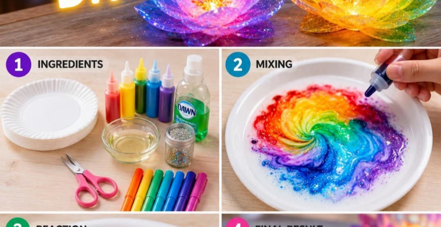 Colorful glowing flowers 🌺