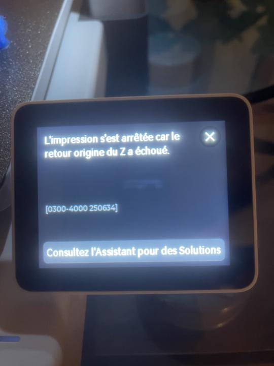 Échec impression 