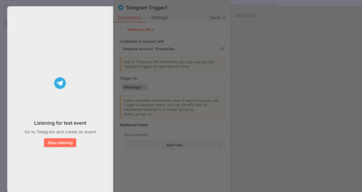 connect telegram with n8n