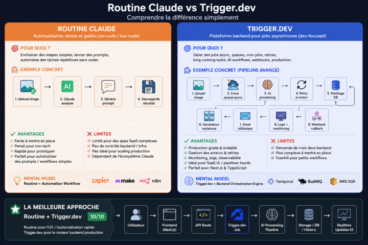 Routine Claude vs Trigger.dev