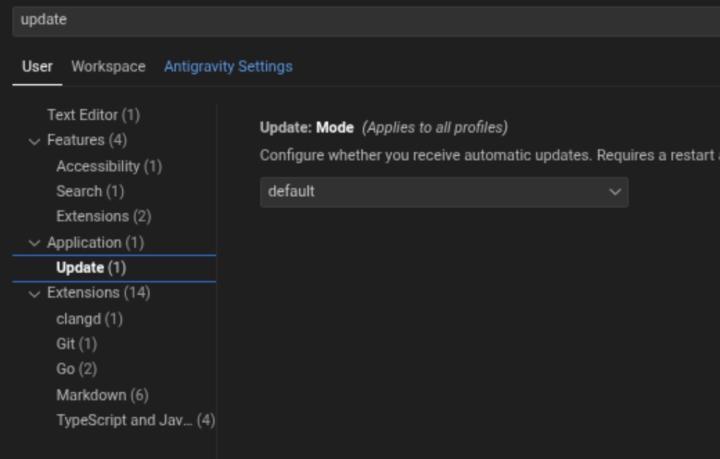 How to Stop Auto-Updates in Antigravity