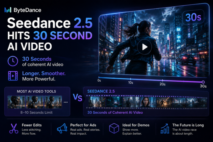 ‫ByteDance تطلق Seedance 2.5 بدعم فيديوهات ذكاء اصطناعي لمدة 30 ثانية‬