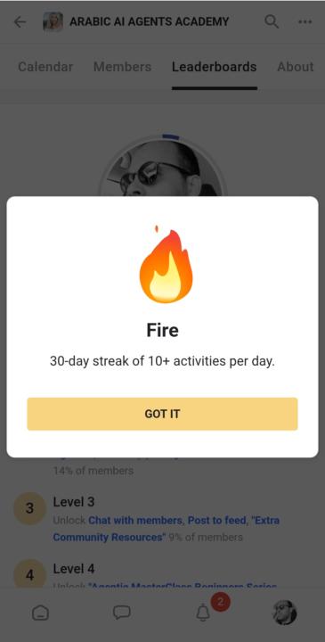 Série de 30 jours consécutifs avec plus de 10 activités par jour.