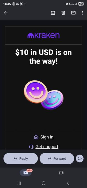 Krak account created and funded for $10 bonus!