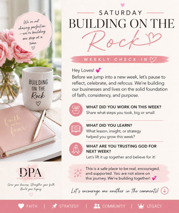  ✨ Building on the Rock | Saturday✨