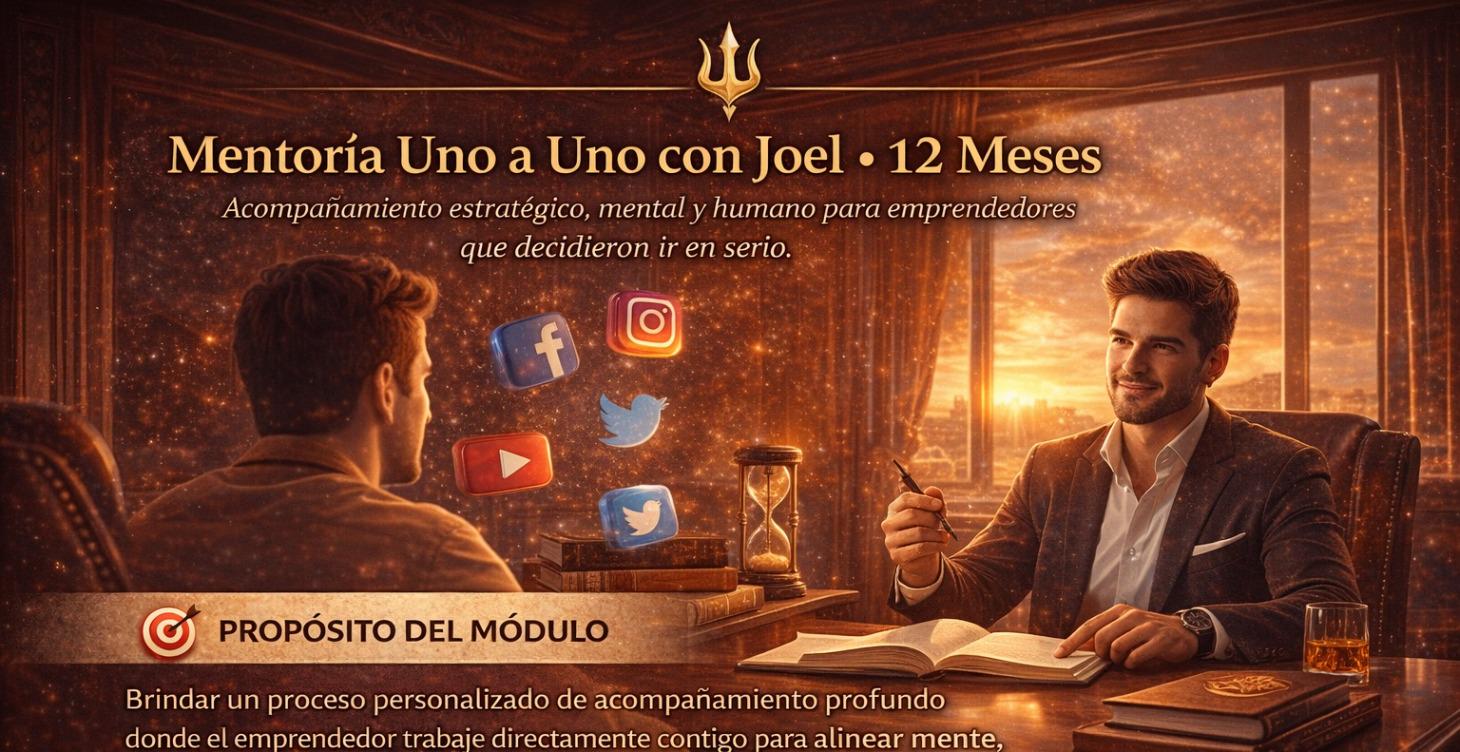 Mentoría Uno a Uno con Joel · 12 Meses