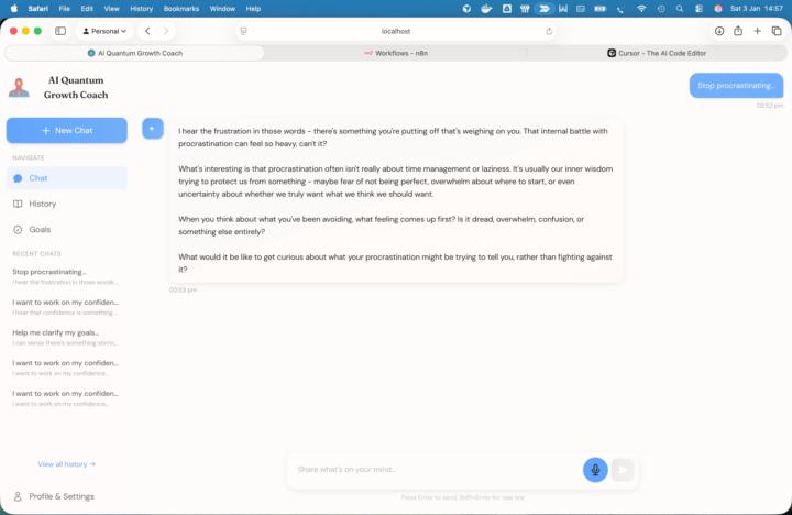 AI Quantum Growth Coach Update