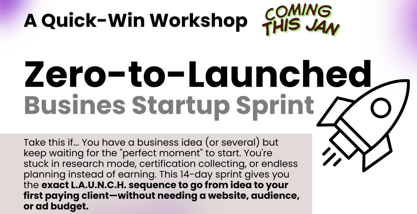The Zero-to-Launched Business Startup Sprint