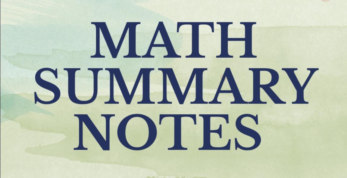 Math Summary Charts