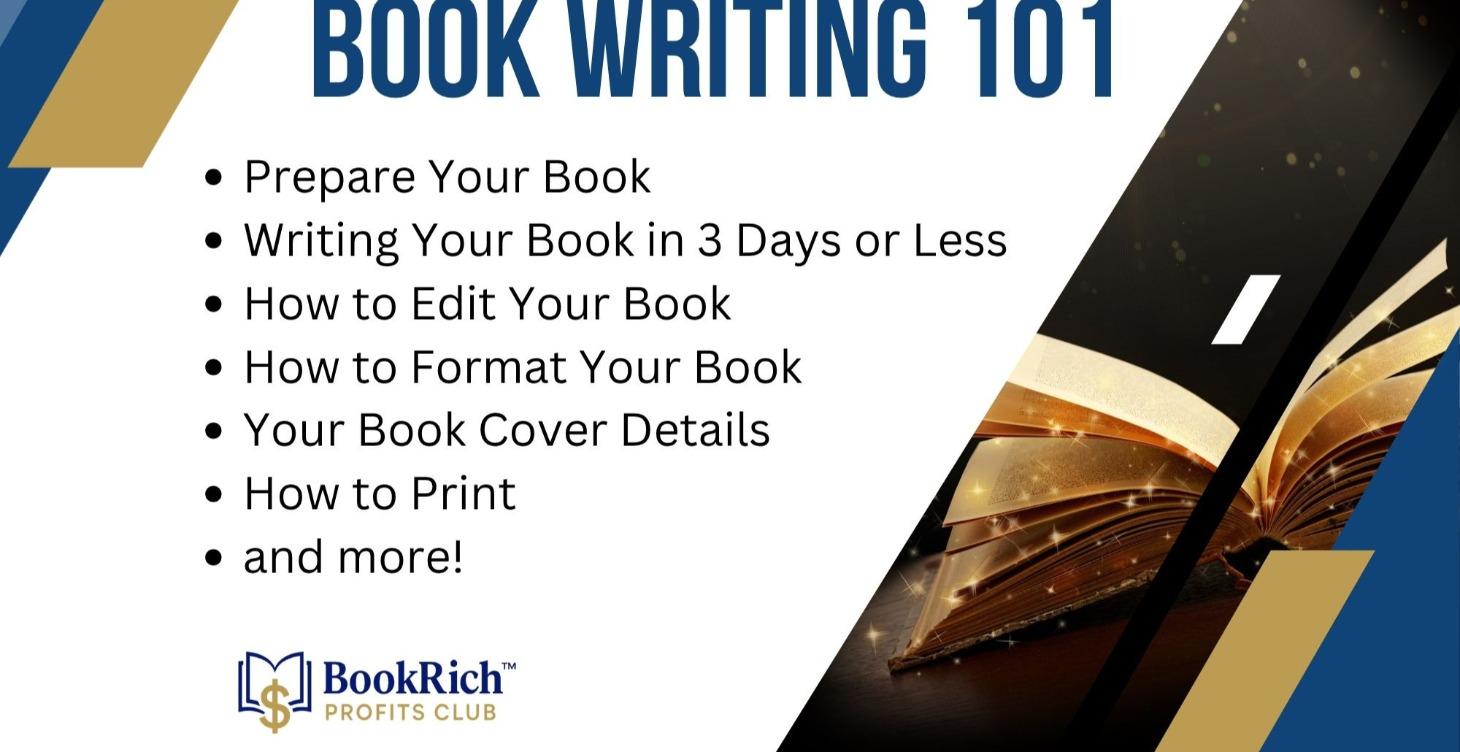 Book Writing 101 Course for All members