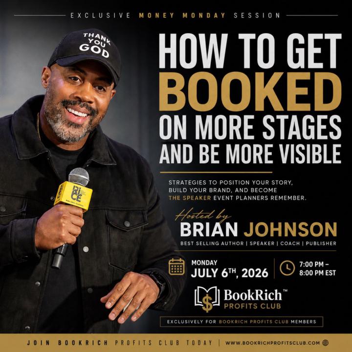 🎤 Money Monday Reminder: Get Booked on More Stages with Brian Johnson!
