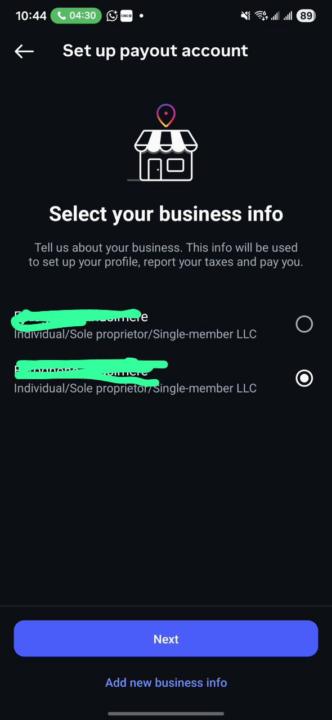 Please how did you fill payout details on ig ? 