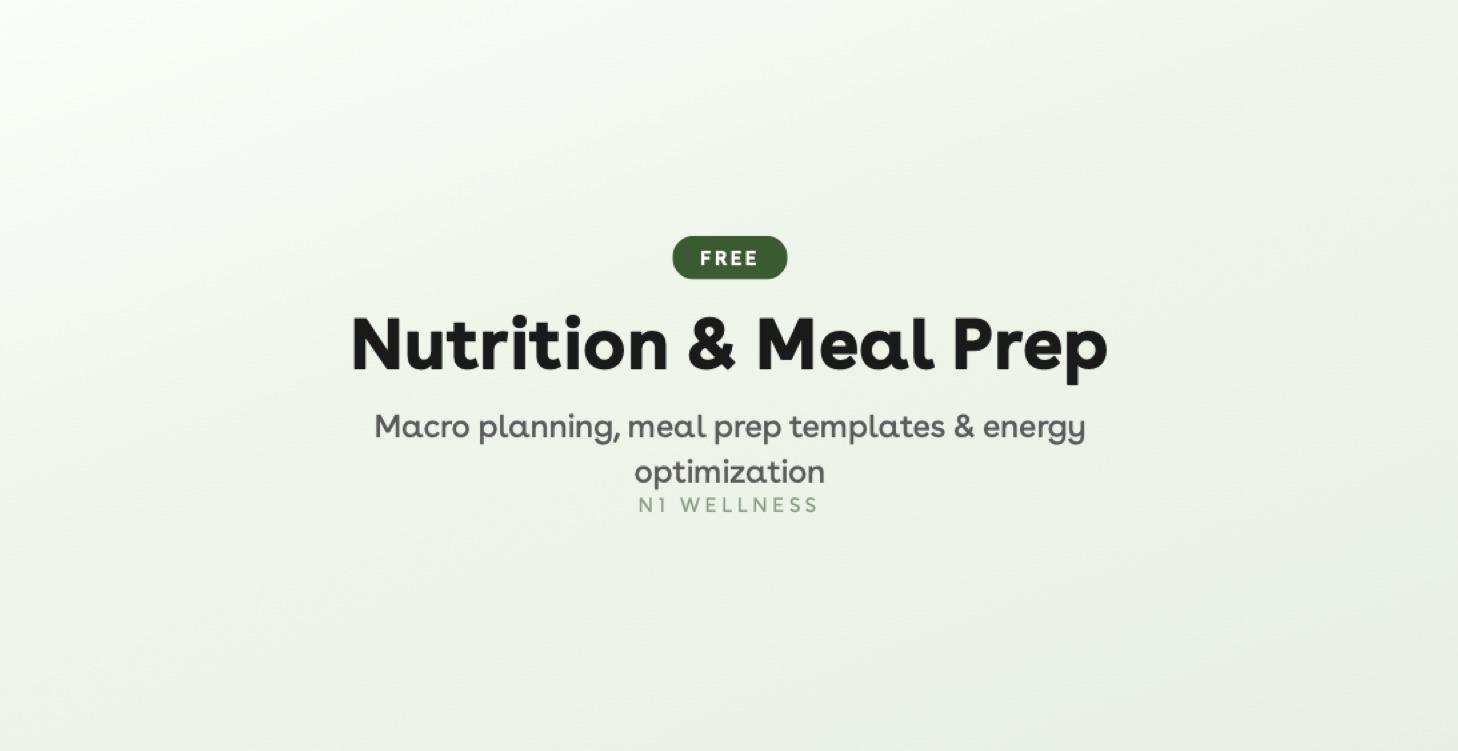 Nutrition & Meal Prep