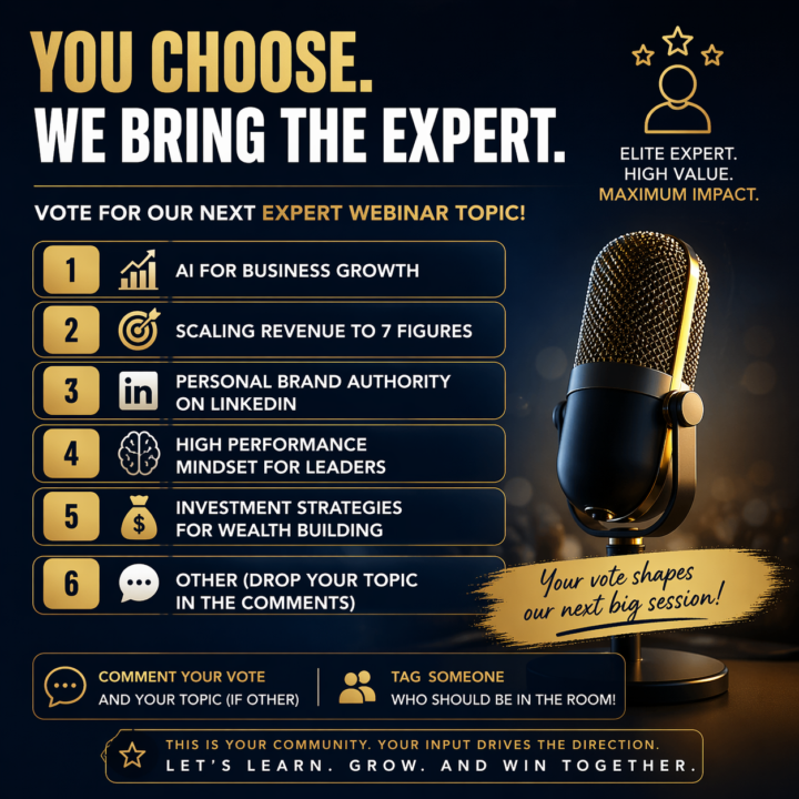 Help Us Choose Our Next Expert Webinar