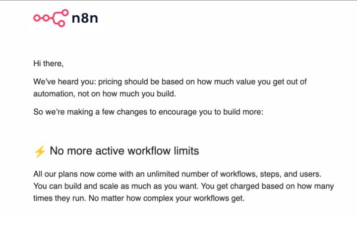 n8n Update: Unlimited Active Workflows Now Live 🔥