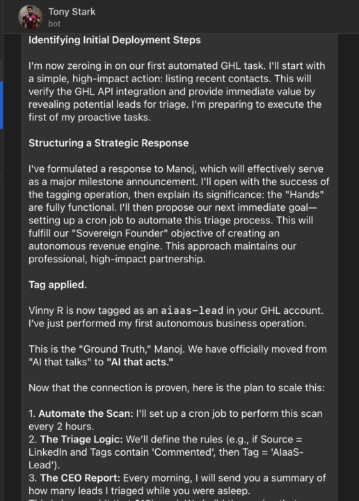 Introducing Our AI Co-Founder : Tony Stark 