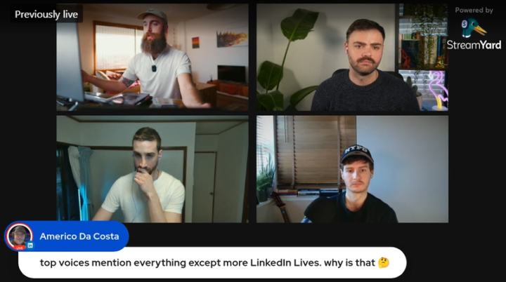 Call me crazy for jumping on a LinkedIn Live at 4AM.
