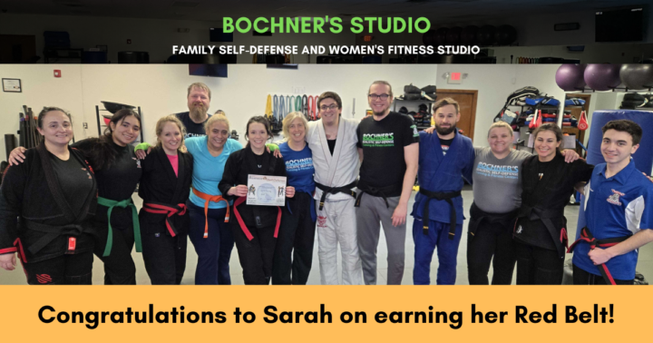Sarah's Red Belt Achievement