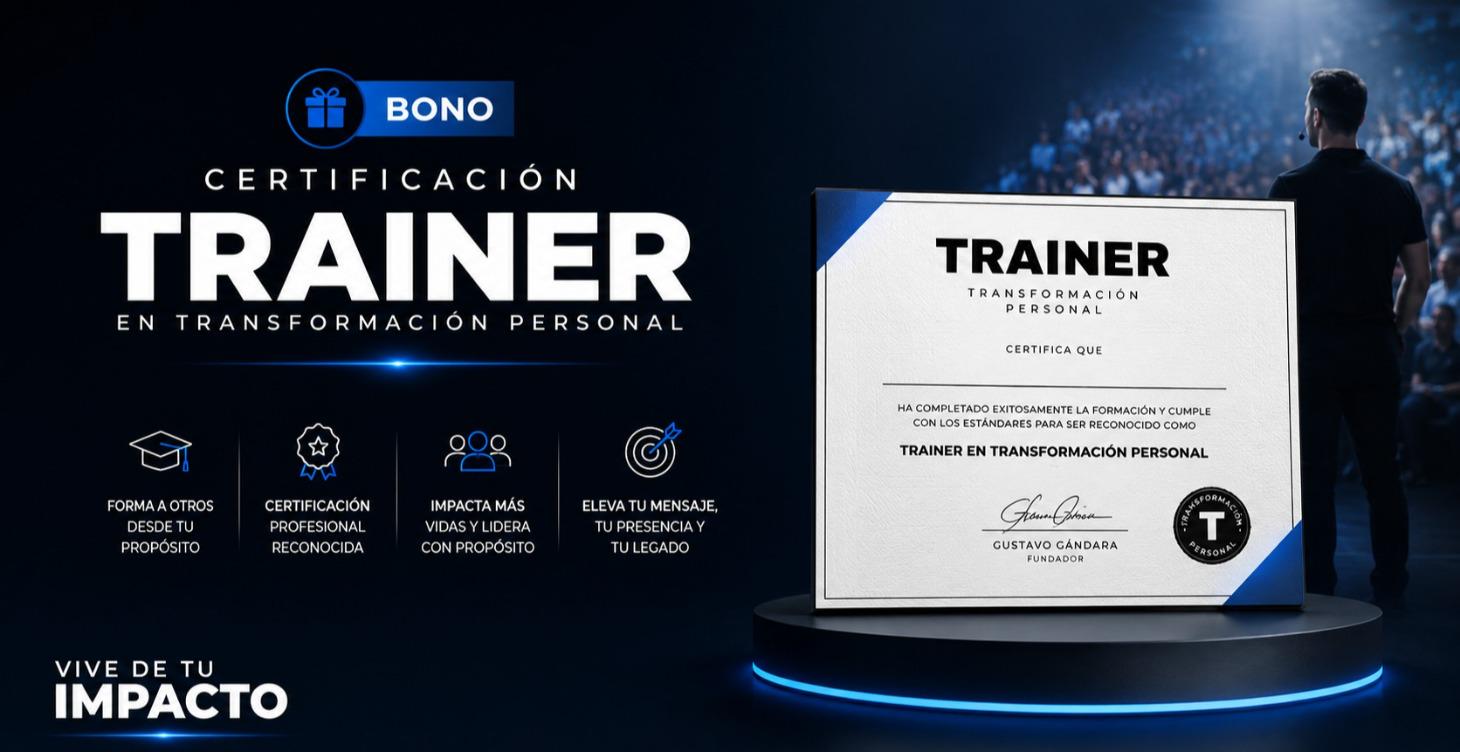 Bono: Trainer en transformación personal