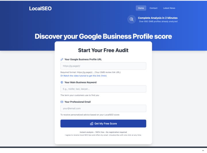 🎯 Audit Your Local SEO for $0 !