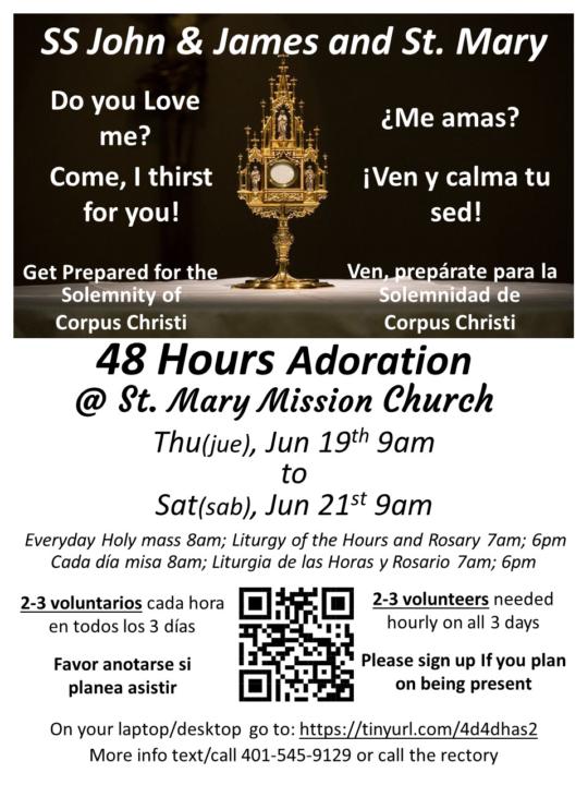 48 Hours Adoration 6/19/25 - 6/21/25 