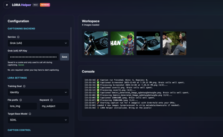Grok Support Added for Lora Data Prep Tool / Prompt Alchemy