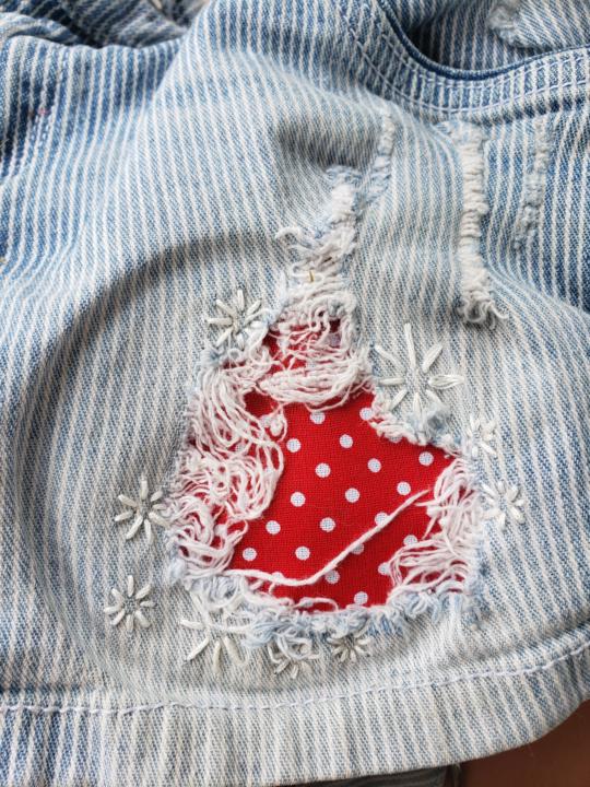 My first attempt at a visible mending!